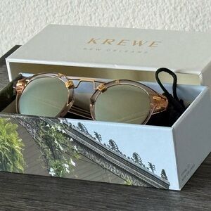 KREWE Gold and Tan Sunglasses